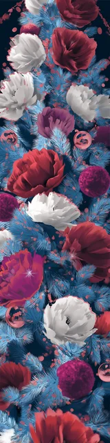 Free printable Christmas bookmarks of a classic blue Christmas tree